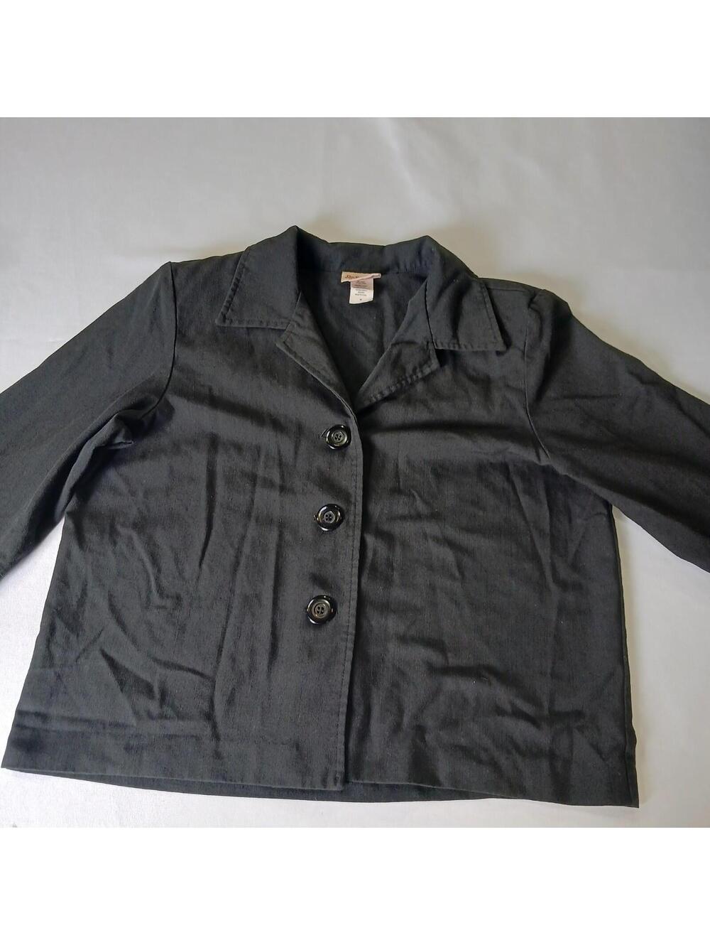 Vintage Vermont Country Store Women's Black Blazer Jacket Size Medium Chest 42 - Picture 13 of 16